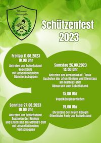 Flyer und Aushang Sch&uuml;tzenfest 2023